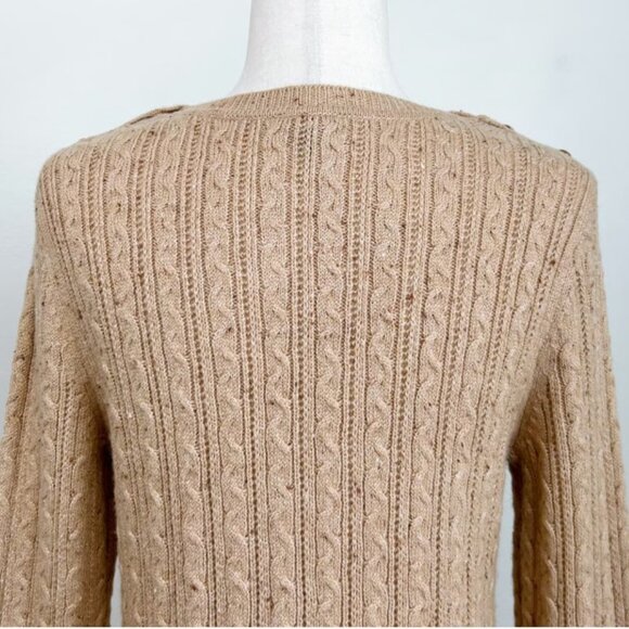 NWT Talbots Cable Knit Camel Tan Sweater Dress Long Sleeve Cozy Women's XL - Picture 2 of 11